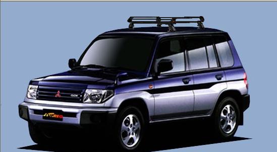 ★TUFREQ ルーフキャリア パジェロイオ H76W ルーフレール無車用/Pシリーズ 長さ:ショート PE22C1+|NET部品館