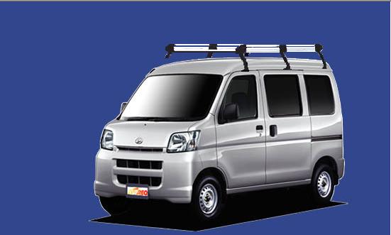 ■TUFREQ ルーフキャリア ハイゼットカーゴ S320V/S330V/S321V/S331V ハイルーフ用/Hシリーズ 長さ：ロング HH236C+｜NET部品館