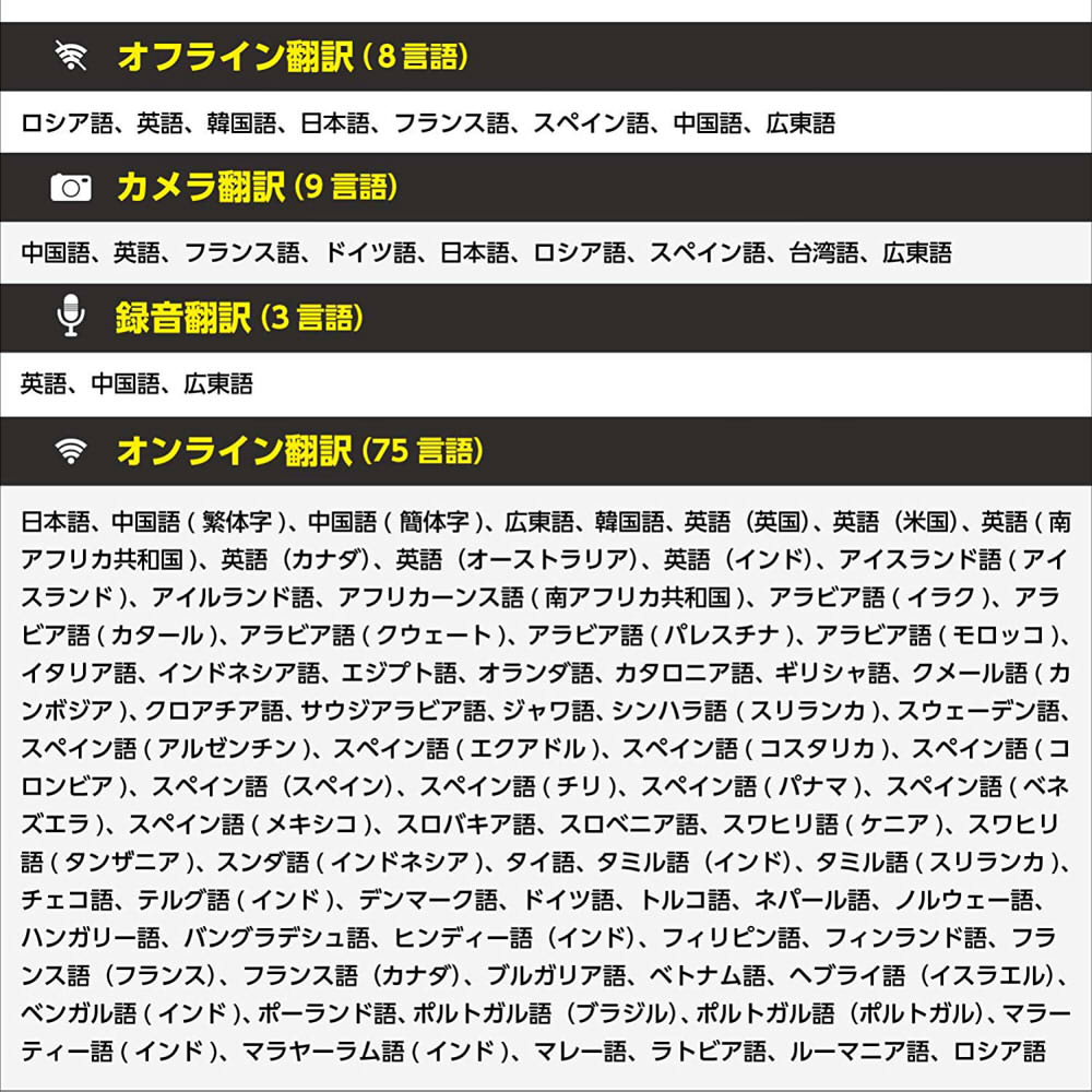 【レンタル】翻訳機【10日間2200円送料込み!】ワールドトークオフライン使用可75ヵ国対応カメラ翻訳動画テープ起こしデザリング機能