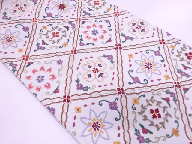未使用品 B 相良刺繍襷に草花模様袋帯 未仕立て リサイクル 帯 中古 和服 Kimono Shinei 2号店 合計3980円以上の購入で送料無料 未使用品 B 相良刺繍襷に草花模様袋帯 未仕立て リサイクル 帯 中古 和服 Kimono Shinei 2号店 合計3980円以上の購入で送料無料