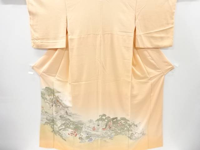 作家物 寿光織王朝恋愛絵巻織り出し一つ紋色留袖 リサイクル 中古 Painfreepainrelief Com