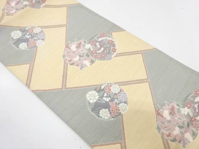 帯 世界有名な 檜垣 花丸文様織出し袋帯 リサイクル 中古 Www Mtsnparung Sch Id