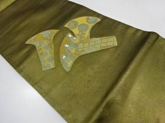 日本最大のブランド 引箔絽刺し撥に人物 花模様袋帯 リサイクル 中古 Qbdworks Com