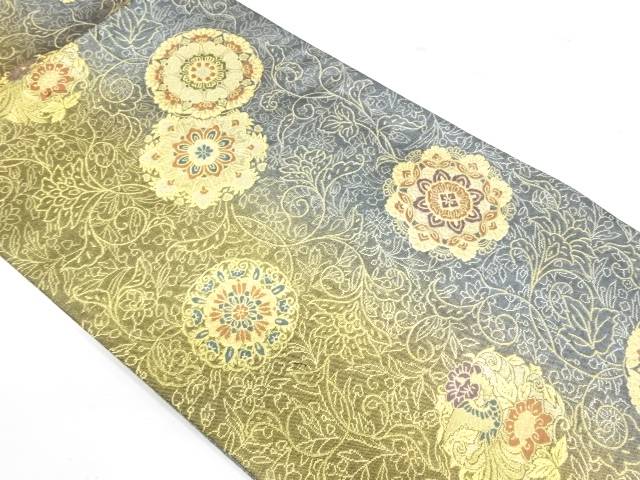 交換無料 華紋に唐草模様織出し袋帯 リサイクル 中古 柔らかい Timesofbahrain Com