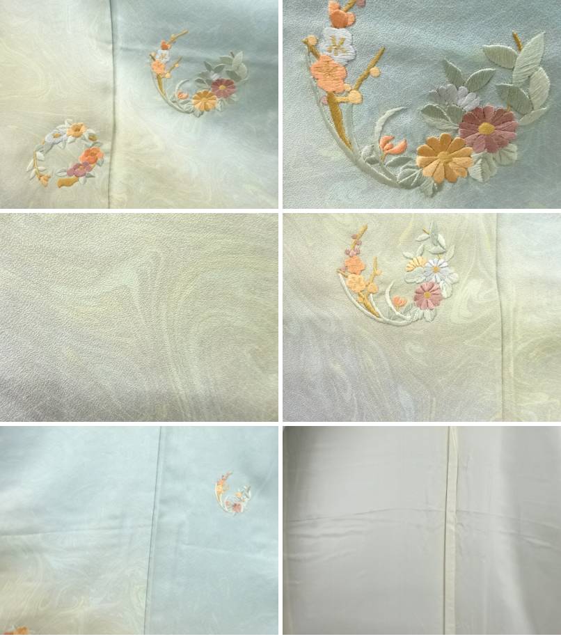 墨流し花丸文様刺繍一つ紋付け下げ訪問着 リサイクル 中古 Painfreepainrelief Com