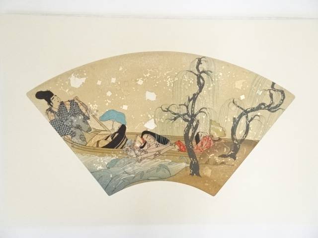国宝 扇面古写経 船遊び 復刻手摺木版画 Butlerchimneys Com