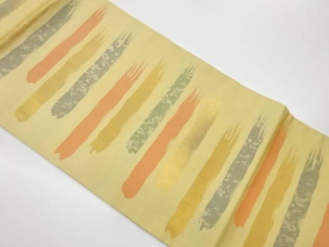変わり横段模様織出し名古屋帯【リサイクル】【中古】【着】(prc)｜Kimono-Shinei　２号店