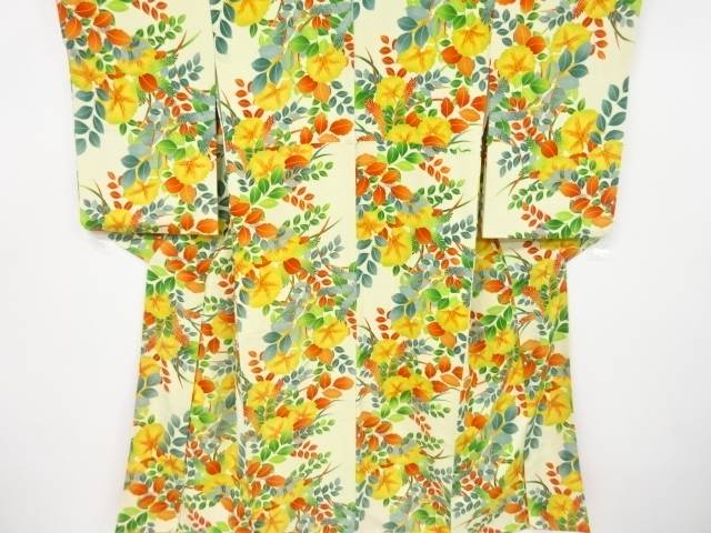 葉模様小紋着物 リサイクル 中古 着 Lojascarrossel Com Br