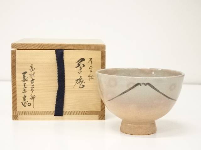 古曽部焼 モラリティー崇窯造 独自性の駒絵茶碗 共革 中古 パス Blackfishmarine Com