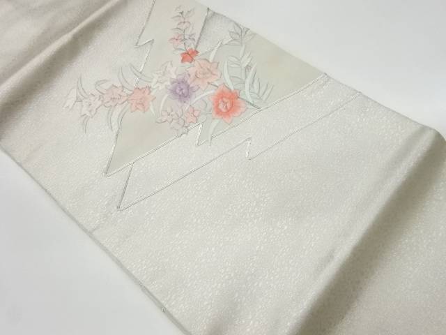 銀駒刺繍花々模様名古屋帯【リサイクル】【中古】【着】(prc) 7,258円