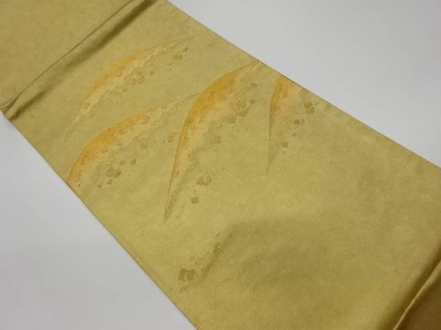 本金箔山並みに色紙散らし模様織出し袋帯【リサイクル】【中古】【着】(prc)