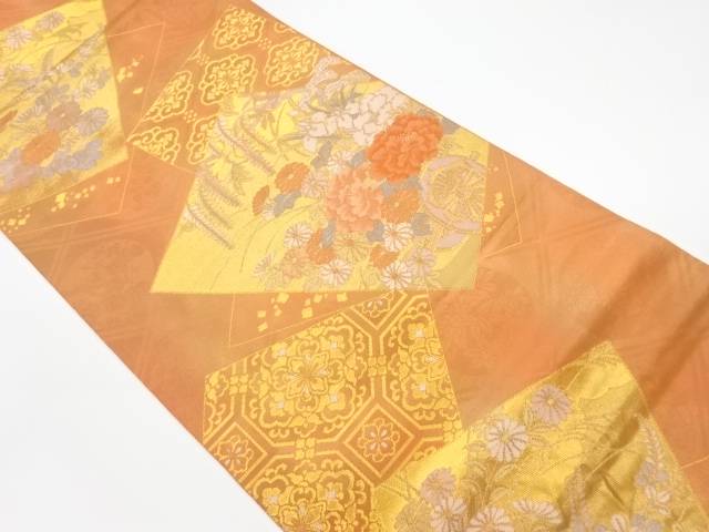 色紙に花車・蜀江・華紋模様織出し袋帯【リサイクル】【中古】【着】(prc) 7,862円