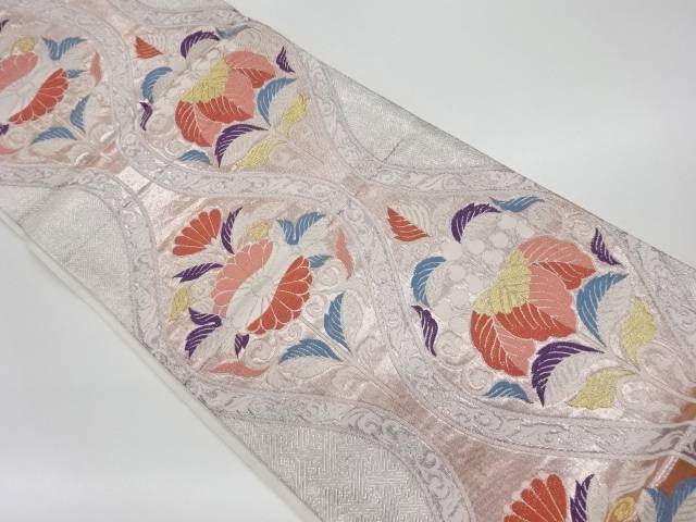 佐賀錦桐に菊・立涌模様織出し袋帯【リサイクル】【中古】【着】(prc)|Kimono-Shinei 2号店