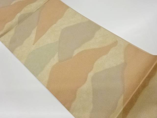 砂子綴れ山並模様織出し全通袋帯【リサイクル】【中古】【着】(prc)