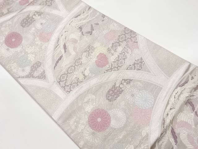 花鳥蒔絵青海文織出し袋帯【リサイクル】【中古】【着】(prc)