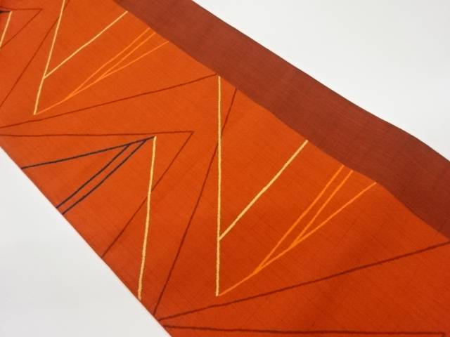 抽象模様織出し名古屋帯【リサイクル】【中古】【着】(prc)