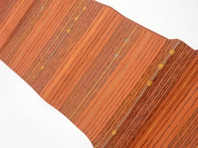 横段に抽象模様織出し名古屋帯【リサイクル】【中古】【着】(prc)｜Kimono-Shinei　２号店