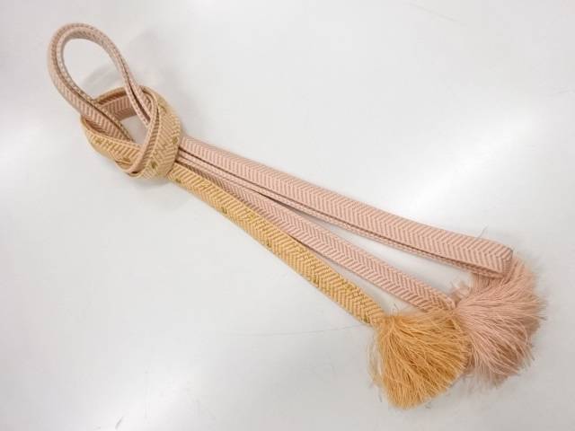 正絹 手組み帯締め【リサイクル】【中古】【着】