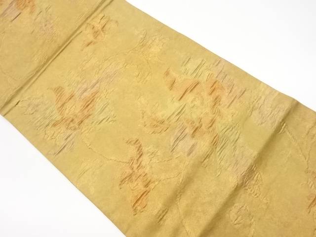 ふくれ織花唐草模様織出し袋帯【リサイクル】【中古】【着】(prc)