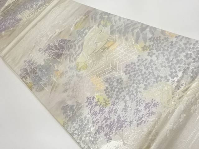 清水寺模様織出し袋帯【リサイクル】【中古】【着】(prc)｜Kimono-Shinei　２号店