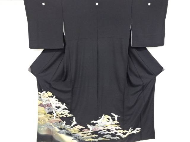 作家物 群鶴に松模様留袖(比翼付き)