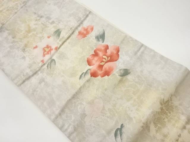 花模様織出し名古屋帯【リサイクル】【中古】【着】(prc)