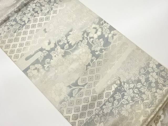 花唐草にヱ霞取・花菱模様織出し袋帯【リサイクル】【中古】【着】｜Kimono-Shinei　２号店