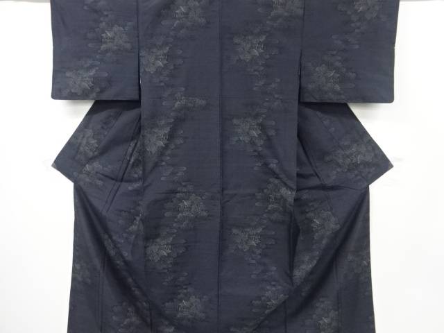 ヱ霞に家屋風景模様織り出し本場泥大島紬着物【リサイクル】【中古】【着】 7,848円