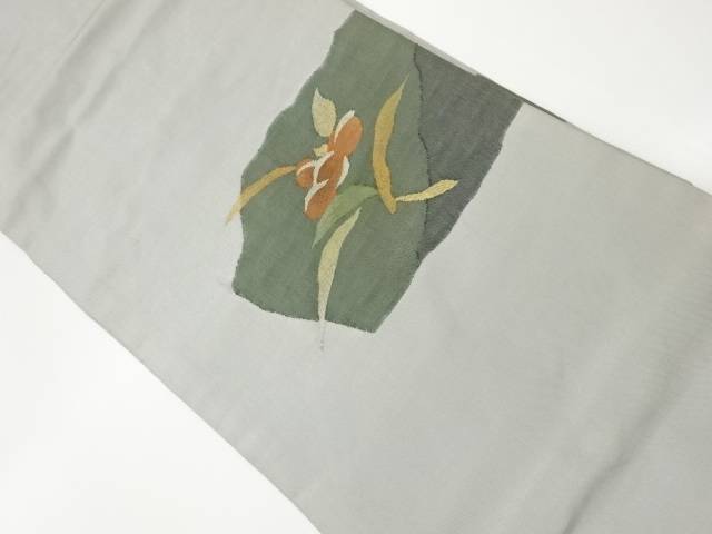 すくい織花模様織出し名古屋帯【中古】【着】
