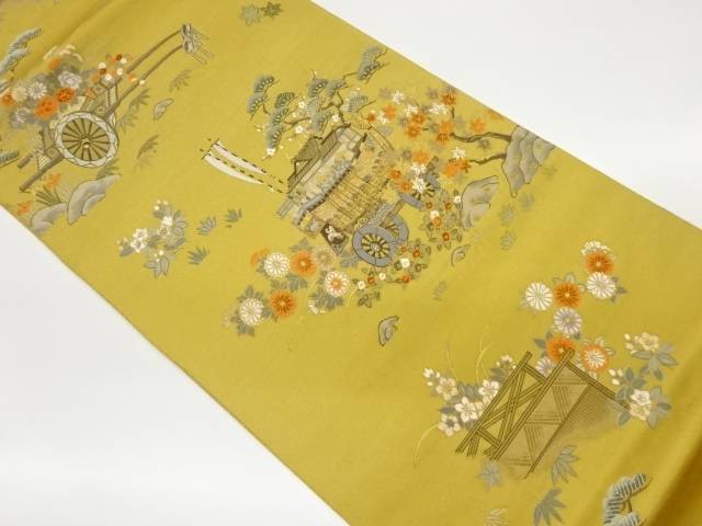 古代九百錦船鉾巡行に草花模様織出し袋帯【中古】【着】 10,804円