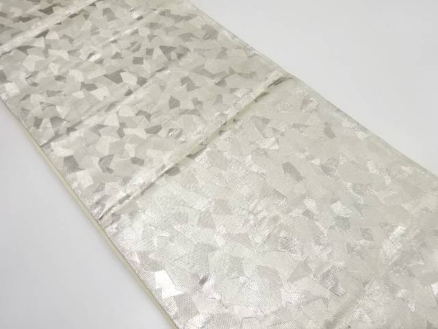 抽象模様織り出し　全通袋帯【中古】【着】