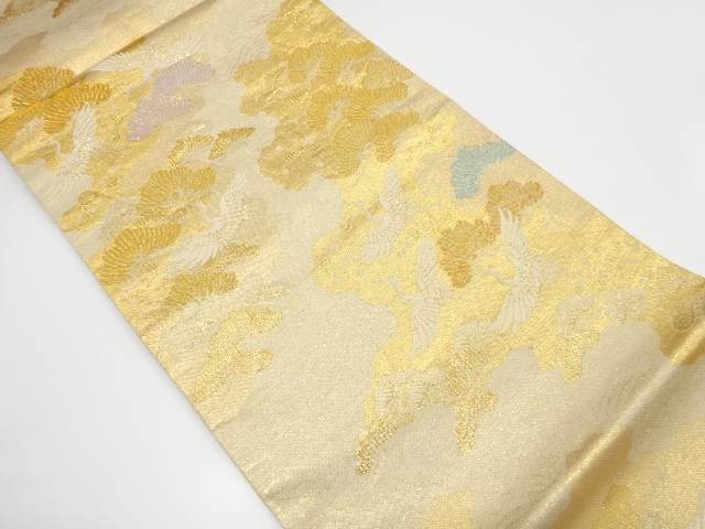 群鶴に松模様織り出し　袋帯【中古】【着】 4,320円