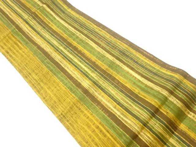 すくい織縞模様織出し全通袋帯【中古】【着】｜Kimono-Shinei　２号店
