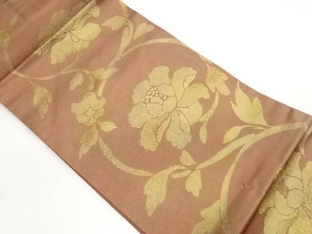 花唐草模様織出し名古屋帯【中古】【着】｜Kimono-Shinei　２号店