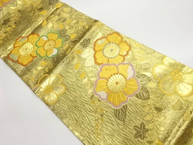 辻ヶ花模様織出し袋帯【中古】【着】