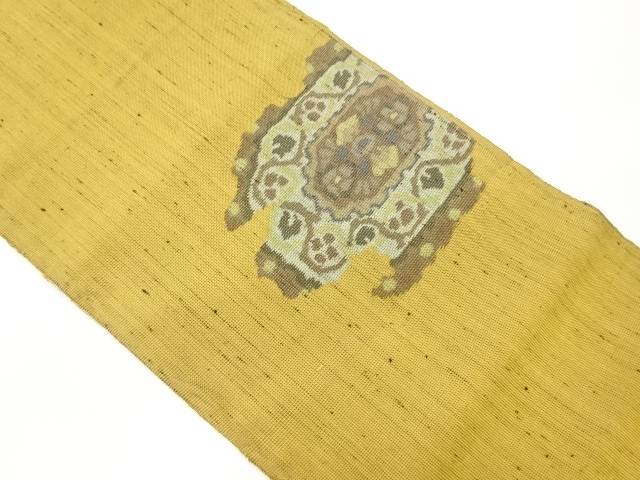変わり華文模様織出し名古屋帯【中古】【着】