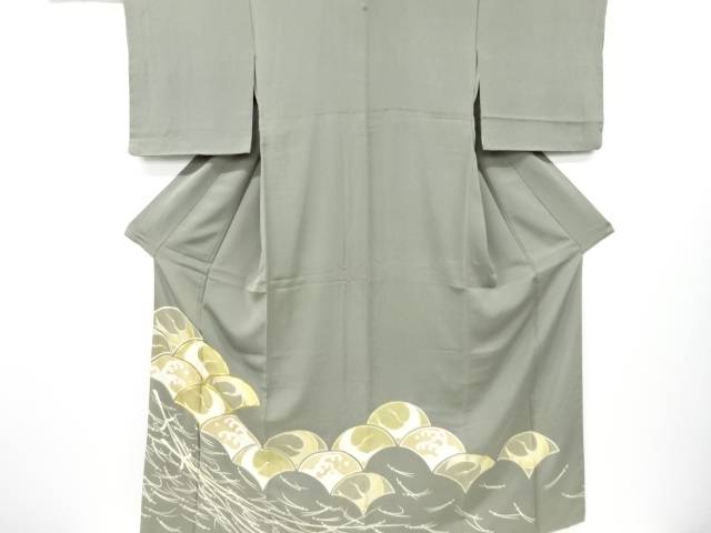 未使用品　松葉青海波に鶴模様刺繍一つ紋色留袖【着】｜Kimono-Shinei　２号店 23,328円