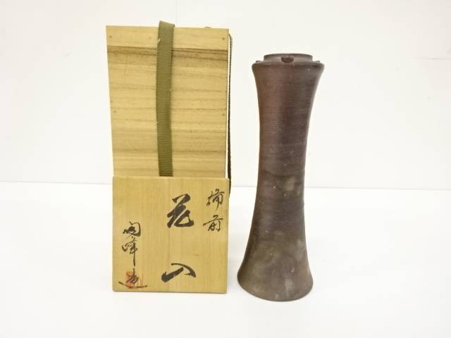 備前焼  『木村陶峰』耳付窯変花入  茶道具 楽天市場】【現品限り】 備前焼 耳付 花入 木村陶峰作 桐箱入り