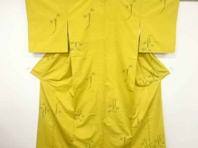 牛蒡模様織出し手織り紬着物【中古】【着】｜Kimono-Shinei　２号店