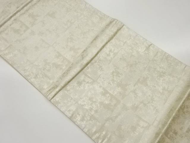 格子模様織出し袋帯【中古】【着】