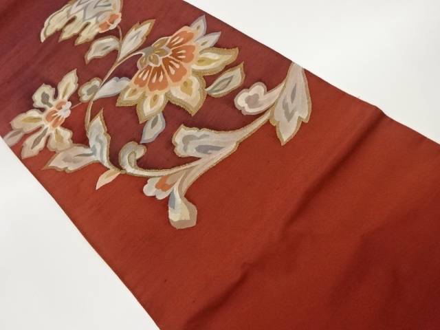 草花模様織出し袋帯【中古】【着】｜Kimono-Shinei　２号店