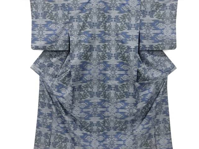 霞に草葉模様織り出し本場泥大島紬着物(5マルキ)【中古】【着】｜Kimono-Shinei　２号店