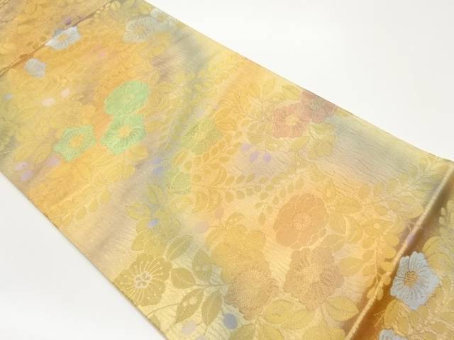 ふくれ織辻ヶ花模様織出し袋帯【中古】【着】