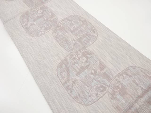 花鳥更紗模様織り出し　袋帯【中古】【着】