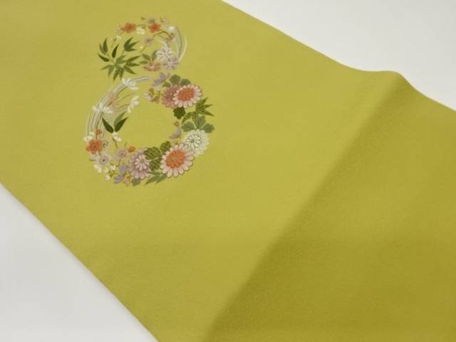 花輪模様刺繍名古屋帯【中古】【着】｜Kimono-Shinei　２号店