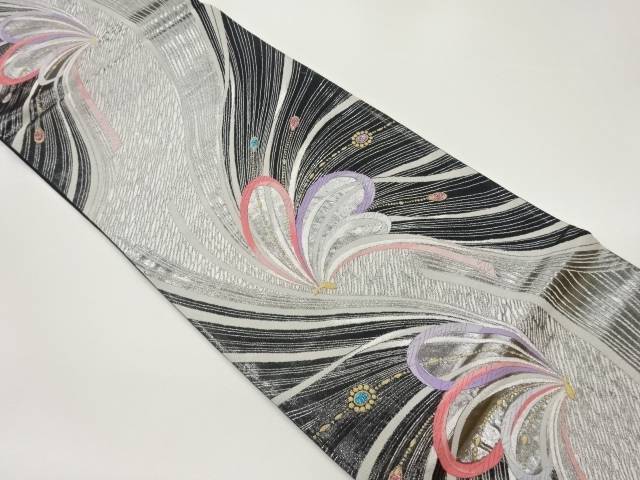 抽象蝶模様織出し袋帯【中古】【着】|Kimono-Shinei 2号店