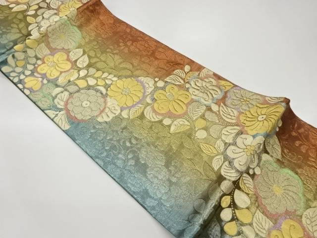 辻が花模様織出し袋帯【中古】【着】