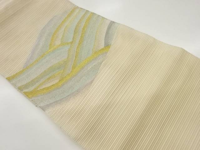 絽綴れ抽象波模様織出し名古屋帯【中古】【着】|Kimono-Shinei 2号店