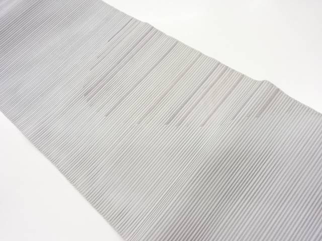 絽綴れ横縞模様織出し名古屋帯【中古】【着】