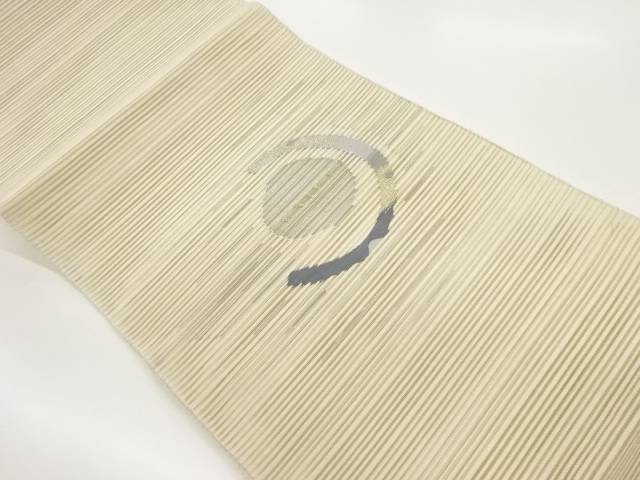 絽抽象模様織出し名古屋帯【中古】【着】